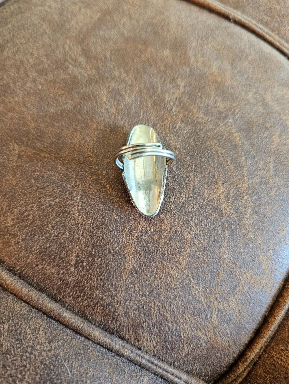 Vtg Mid Century bohemian-style artisan Southwestern Style Ring Sz 7.5